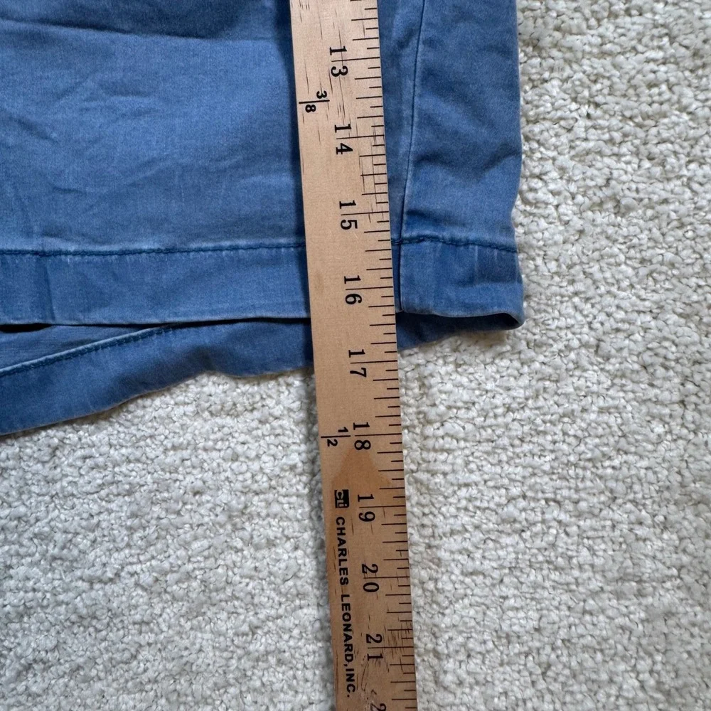 Tommy Bahama Shorts Mens 38 Blue Boracay Chino Cotton Tencel Stretch